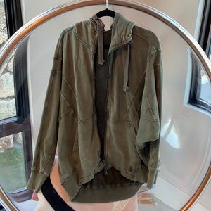 Green free people movement oversized jacket